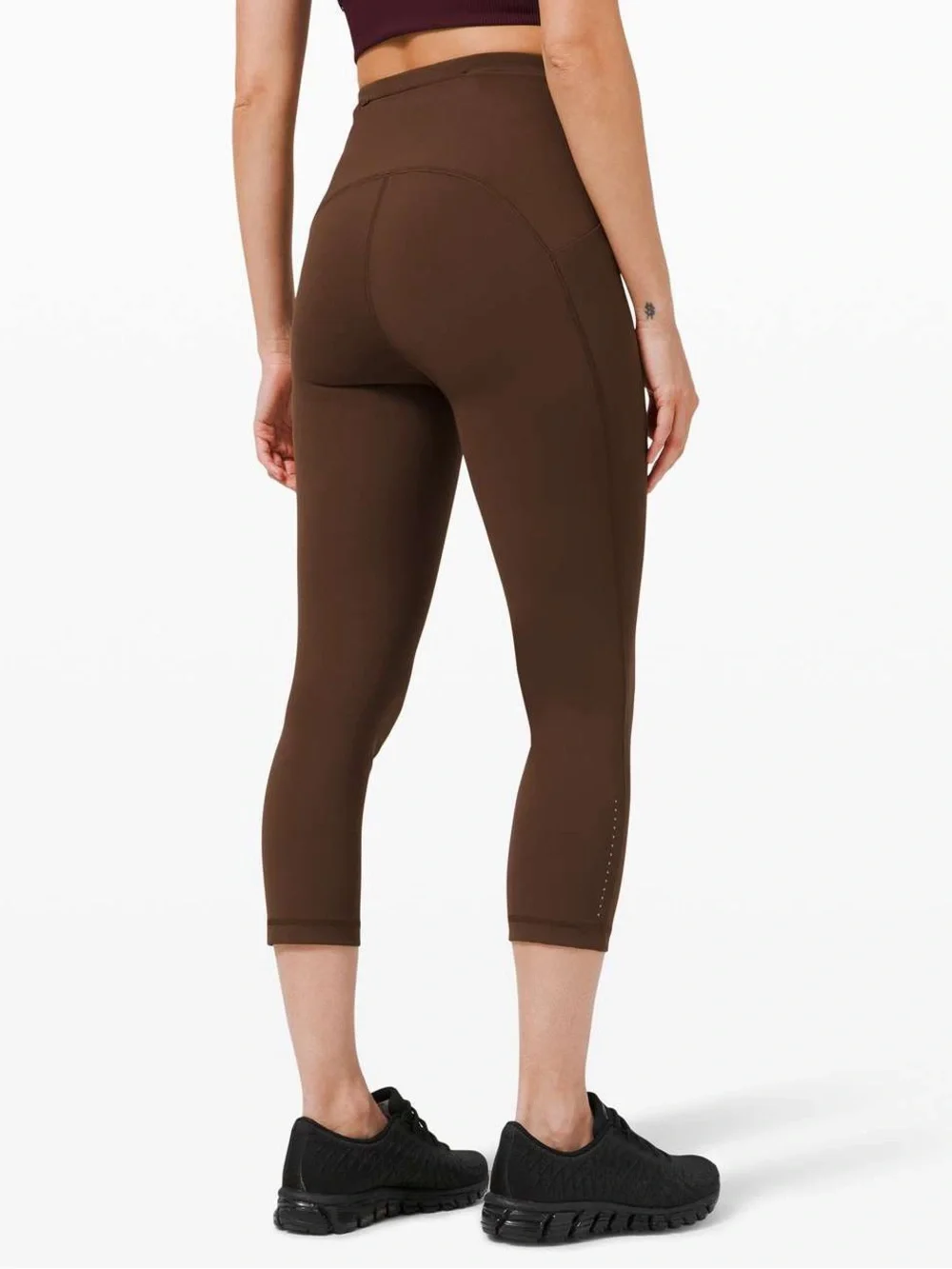 Lululemon Swift Speed High-Rise Cropped Leggings in Brown Earth, 21” SZ 10